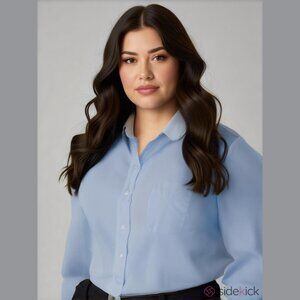 Light Blue Button-Up Women's Shirt